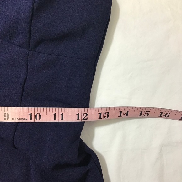 LULU'S SZ S Blue Height of Elegance Plunge Neck Mermaid Maxi Dress NWT 0B8 *flaw - Picture 7 of 14